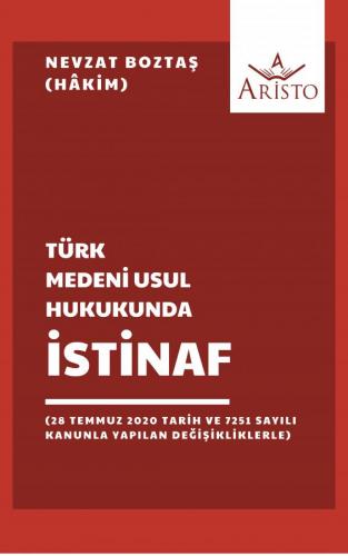 Türk Medeni Usul Hukukunda İstinaf Aristo Yayınevi Nevzat Boztaş