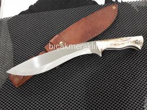 Kukri El İşçiliği 33cm 4mm 4134 Çelik Geyik Boynuzu