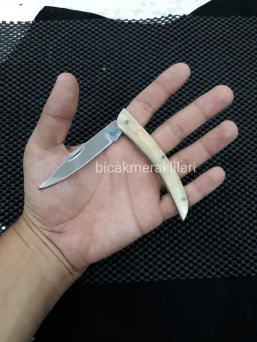 El İşçiliği Koç Boynuzu Çakı-Dar Ağızlı-18cm