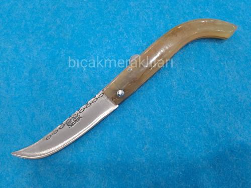 El İşçiliği Koç Boynuzu Saplı Çakı 8cm Namlu No:3