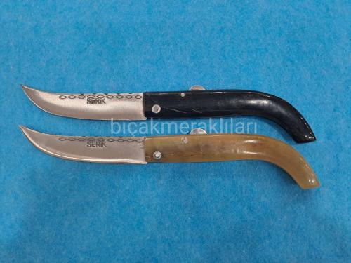 El İşçiliği Koç Boynuzu Saplı Çakı 8cm Namlu No:3