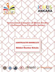 2.Uluslararası İnsan Çalışmaları Kongresi Bildiri Özetler Kitabı