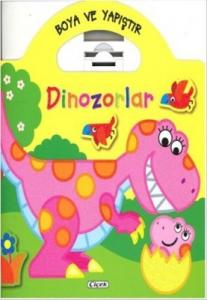 Boya ve Yapıştır - Dinozorlar (Sarı)