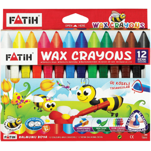 FATİH WAX 12 Lİ ÜÇGEN JUMBO MUM BOYA FATİH WAX 12 Lİ ÜÇGEN JUMBO MUM BOYA