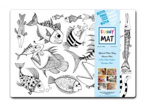 Funny Mat - Balık Sürüsü - 33,5x48cm