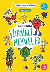 İlk Kelimelerle Vitaminli Meyveler Yapıştır-Boya-Öğren İlk Kelimelerle Vitaminli Meyveler Yapıştır-Boya-Öğren