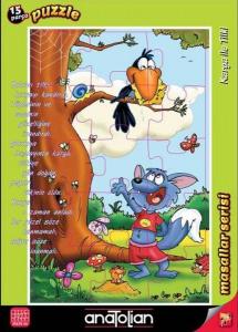 Puzzle 15 Parça Masallar Serisi- Karga İle Tilki Puzzle 15 Parça Masallar Serisi- Karga İle Tilki