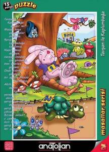 Puzzle 15 Parça Masallar Serisi- Tavşan İle Kaplumbağa Puzzle 15 Parça Masallar Serisi- Tavşan İle Kaplumbağa