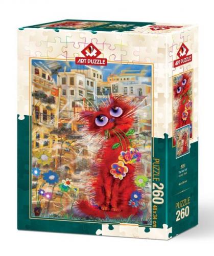 Art Puzzle 260 Parça Kırmızı Kedi 4582