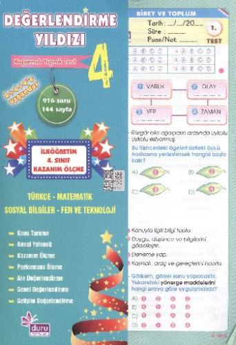 4. Sinif Degerlendirme Yildizi Yaprak Test