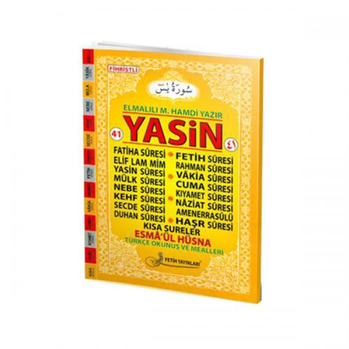 41 Yasin Fihristli (Karşılıklı Türkçeli - Rahle Boy) Kod:F015