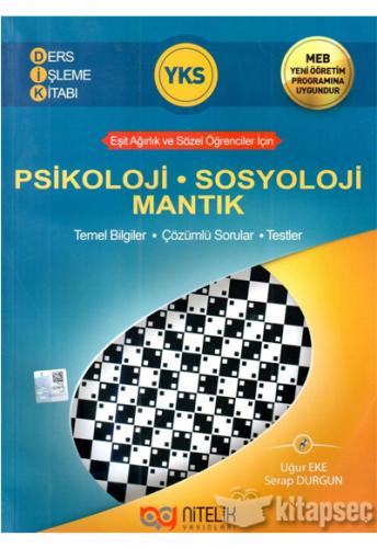 NİTELİK YKS PSİKOLOJİ SOSYOLOJİ MANTIK DERS İŞLEME KİTABI