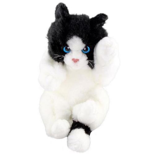 Animals Of The World Oyuncu Yavru Siyah Beyaz Kedi 24 cm Peluş Oyuncak