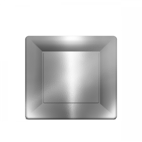 Balonevi Tabak Metalize Gümüş Kare 29 CM 6 LI 7019