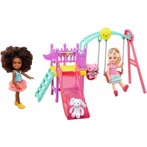 Barbie Chelsea ve Arkadaşı Oyun Parkında Oyun Seti FTF93