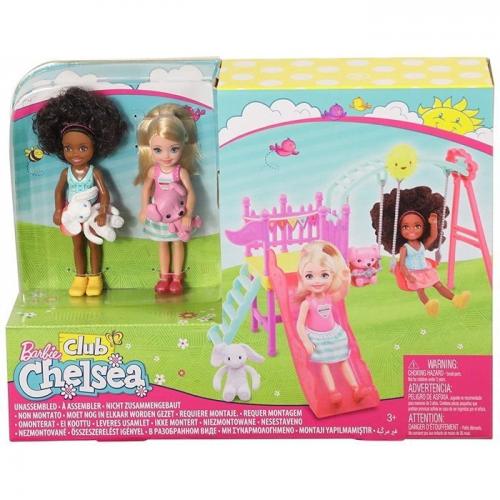 Barbie Chelsea ve Arkadaşı Oyun Parkında Oyun Seti FTF93