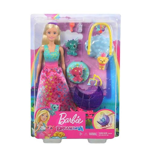Barbie Dreamtopia Prenses Bebek ve Oyun Seti GJK49