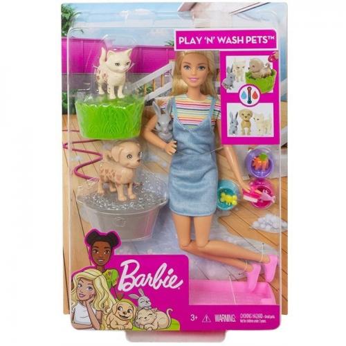 Barbie Hayvanlarla Banyo Eğlencesi FXH11