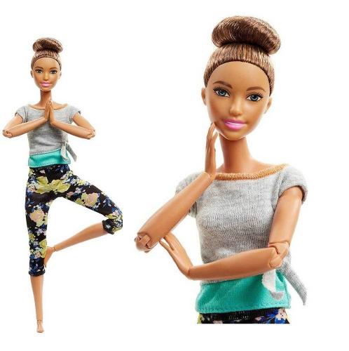 Barbie Sonsuz Hareket Bebeği Taytlı Kumral FTG82