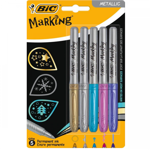 Bic Kalem Marking Permanent Metalik Renkler 5 Lİ 942861