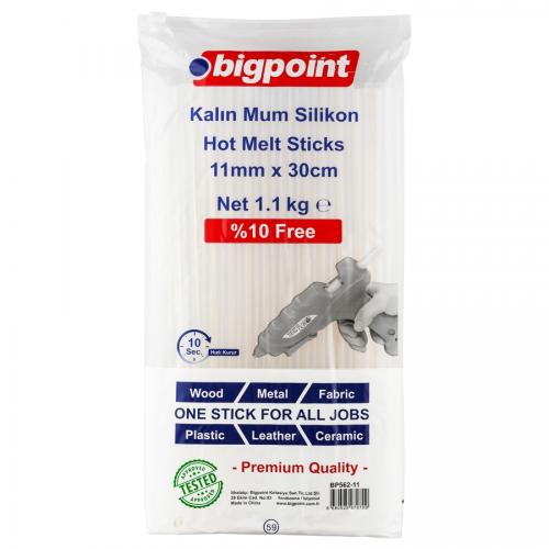 BP SİLİKON ÇUBUK 11mm KALIN 1.100.GRAM % 10 MAL FAZLALI PAKET= 40 ADET +-1 * (tek ürün gönderilecektir, fotoğraf temsilidir)