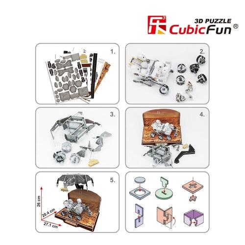 Cubic Fun 3D 166 Parça Puzzle Curiosity Kaşif Robotu 652H