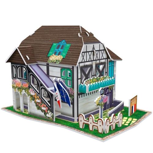 Cubic Fun 3D 31 Parça Puzzle Fransız Çiçek Evi 3120H
