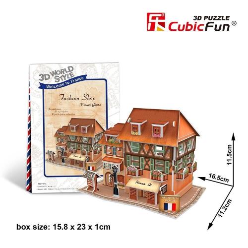 Cubic Fun 3D 31 Parça Puzzle Fransız Moda Mağazası 3119H