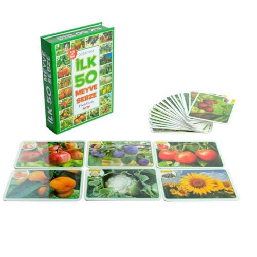 Dıy-Toy Flash Cards İlk 50 Meyve Sebze Dıy-Toy Flash Cards İlk 50 Meyve Sebze