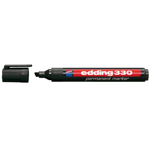 Edding Markör Permanent 1-5 MM Siyah Kesik Uçlu 330