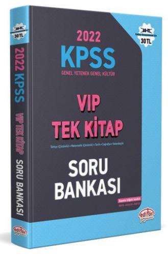 Editör 2022 KPSS Genel Yetenek - Genel Kültür VIP Tek Kitap Soru Banka