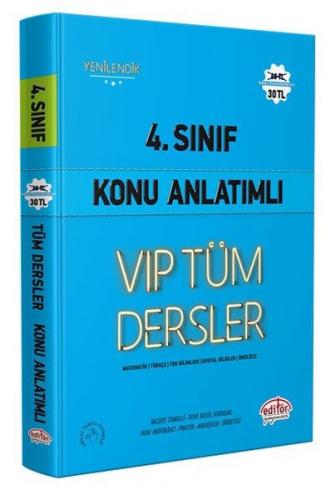 Editör 4. Sınıf VIP Tüm Dersler Konu Anlatımlı Mavi Kitap