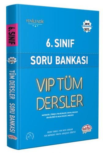Editör 6. Sınıf VIP Tüm Dersler Soru Bankası Mavi Kitap
