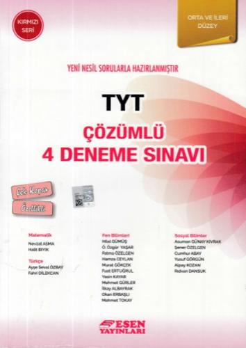 ESEN TYT ÇÖZÜMLÜ 4'LÜ DENEME SINAVI KIRMIZI SERİ