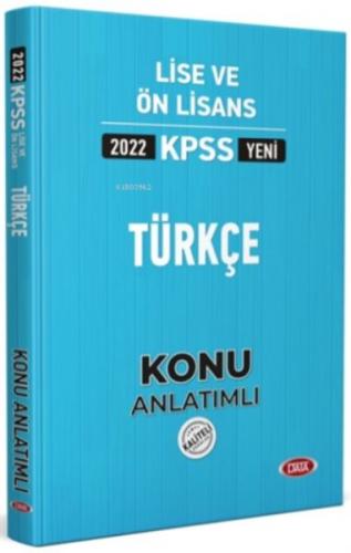 Data 2022 KPSS Lise Ön Lisans Türkçe Konu Anlatımı