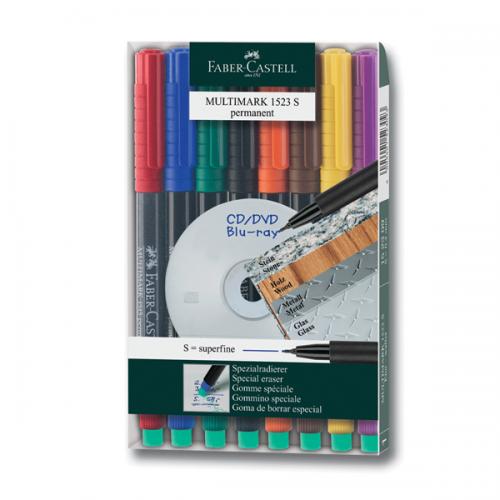 Faber-Castell Asetat Kalemi Permanent S Seri 8 Lİ Karışık Renk 15 23 0