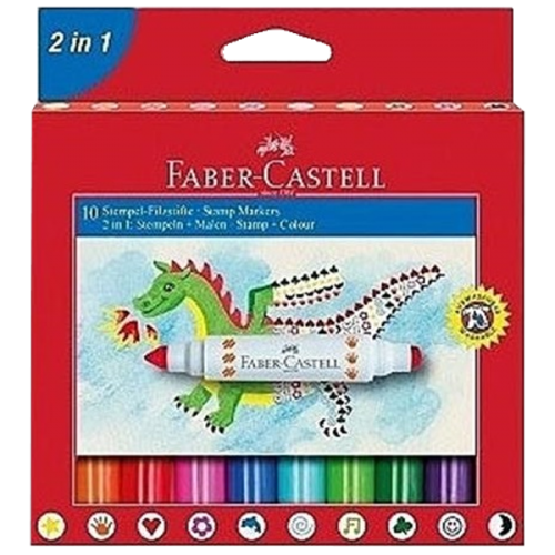 Faber-Castell Keçeli Boya Kalemi Damgalı 10 Renk 5062155170
