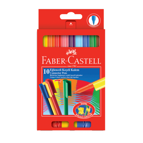 Faber-Castell Keçeli Boya Kalemi Eğlenceli 10 Renk 5068 111500