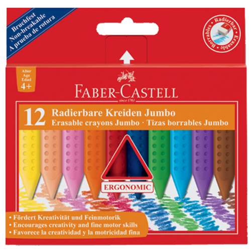 Faber-Castell Mum Pastel Boya Wax Crayon Grip Jumbo 12 Lİ 12 25 40