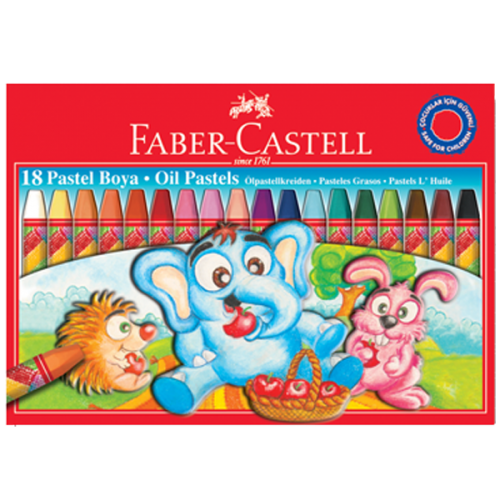 Faber-Castell Pastel Boya Red Line Karton Kutu Köşeli 18 Renk 5282 125