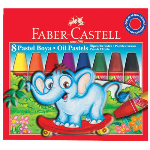 Faber-Castell Pastel Boya Red Line Karton Kutu Köşeli 8 Renk 5282 1253