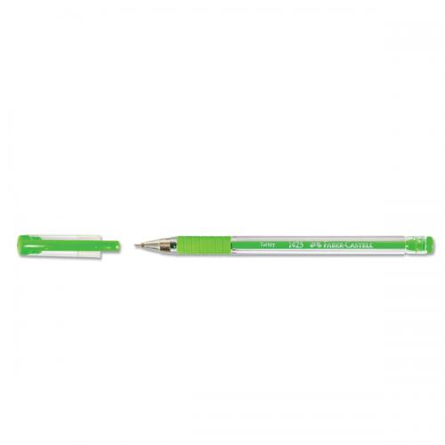 Faber-Castell Tükenmez Kalem 0.7 MM İğne Uç Açık Yeşil ( 10 Lu Kutu ) 