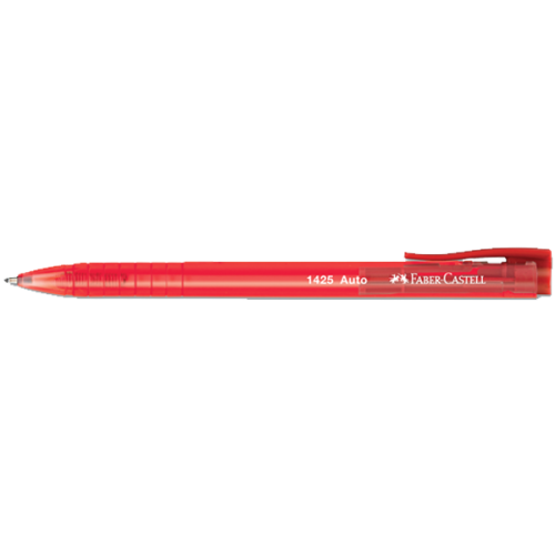 Faber-Castell Tükenmez Kalem 1425 Auto 1.0 MM Bilye Uç Kırmızı ( 10 Lu