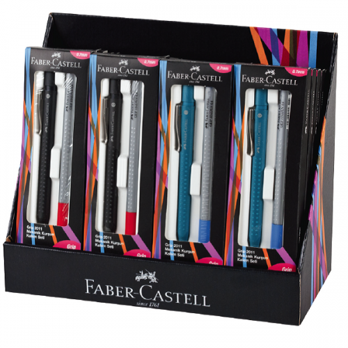 Faber-Castell Versatil Kalem Grip 2011 (G/M)+Kamp Fine 20 Lİ Stand 20 
