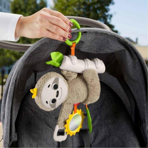 Fisher Price Neşeli Tembel Hayvan - Bebek Arabası Oyuncağı GHL39