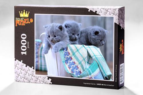 Hayvanlar Serisi - Minik Kediler (1000 Parça Puzzle) HV07-M