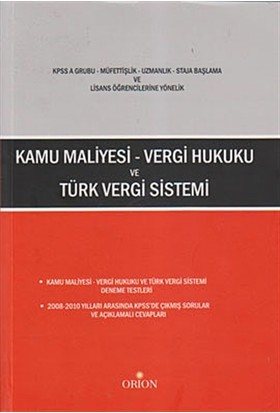 Kamu Maliyesi Vergi Hukuku ve Türk Vergi Sistemi