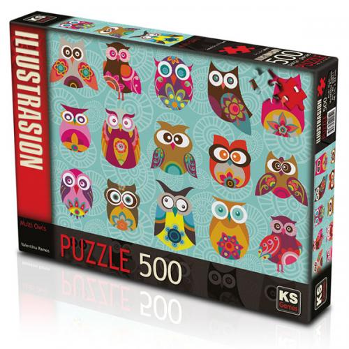 Ks Games Puzzle 500 Parça Multi Owls 20011