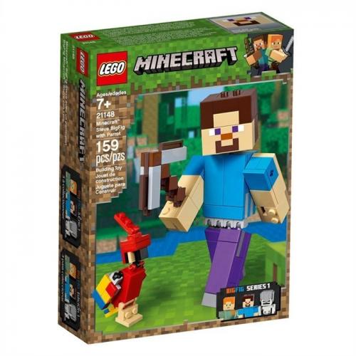 Lego Minecraft Steve W Parrot 21148