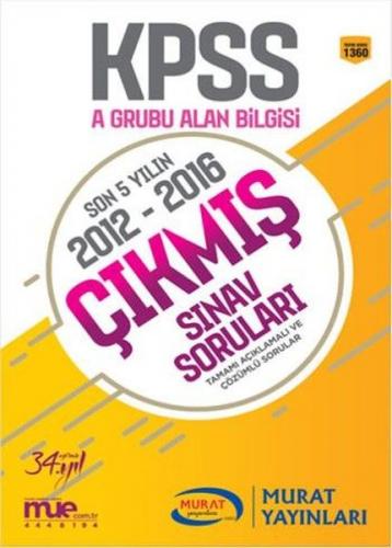Murat KPSS-A Çıkmış Sınav Soruları Alan Bilgisi